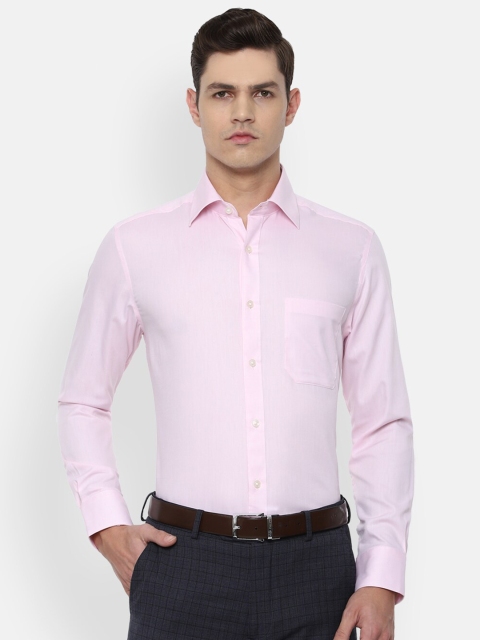 

Louis Philippe Men Pink Solid Pure Cotton Regular Fit Formal Shirt