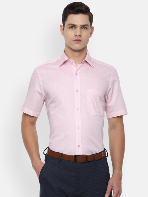 

Louis Philippe Men Pink Cotton Formal Shirt