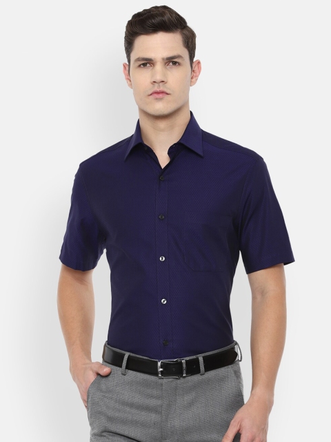 

Louis Philippe Men Blue Pure Cotton Formal Shirt