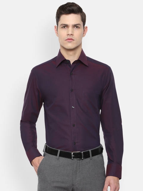 

Louis Philippe Men Purple Pure Cotton Formal Shirt