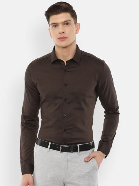 

Louis Philippe Men Brown Slim Fit Formal Shirt