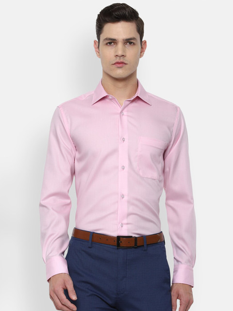 

Louis Philippe Men Pink Pure Cotton Formal Shirt