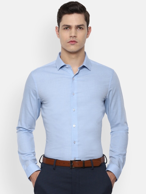 

Louis Philippe Men Blue Self Design Slim Fit Formal Shirt