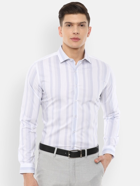 

Louis Philippe Men White Striped Slim Fit Formal Shirt