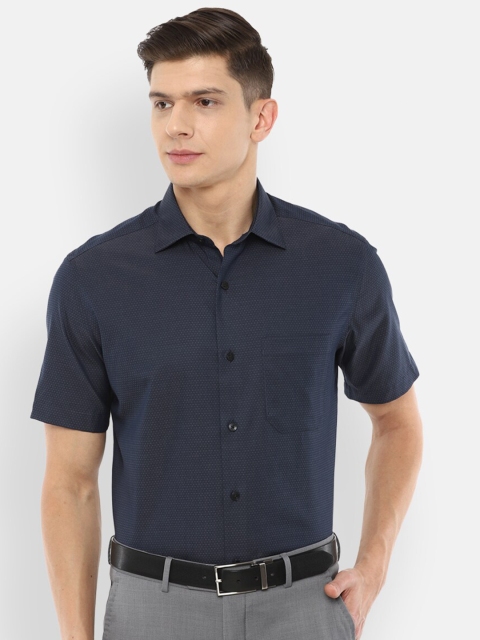 

Louis Philippe Gods & Kings Men Navy Blue Formal Shirt