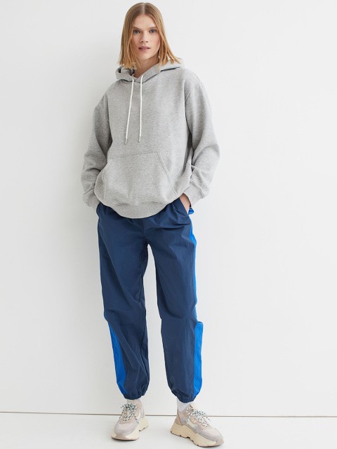 

H&M Women Blue Nylon-blend joggers