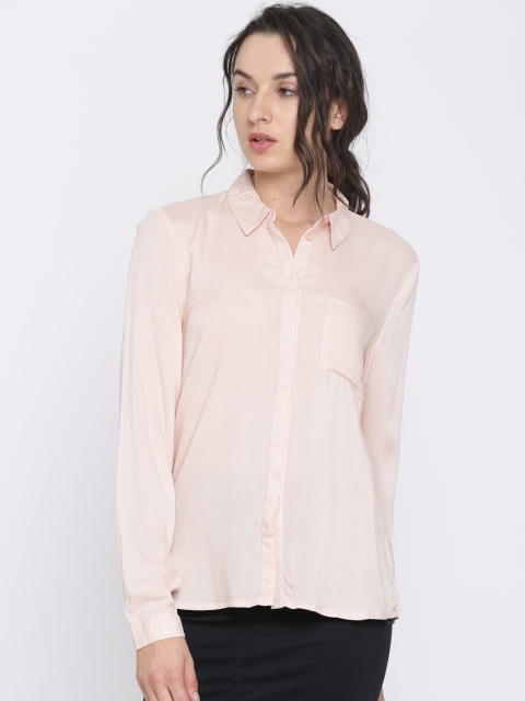

Vero Moda Women Peach Solid Casual Shirt