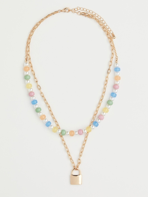 

H&M Women Gold-Plated Two-strand Necklace