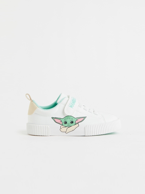 

H&M Girls White Yoda Printed PU Trainers