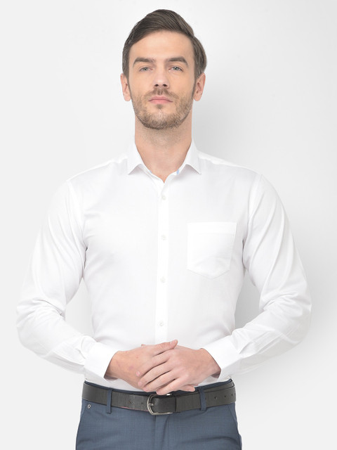 

Canary London Men White Solid Smart Slim Fit Formal Shirt