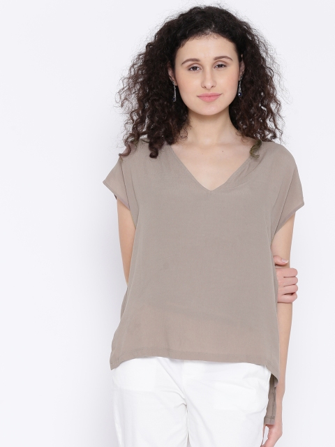 

FOREVER 21 Women Taupe Top