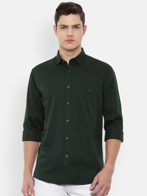 

Louis Philippe Sport Men Green Solid Slim Fit Pure Cotton Casual Shirt