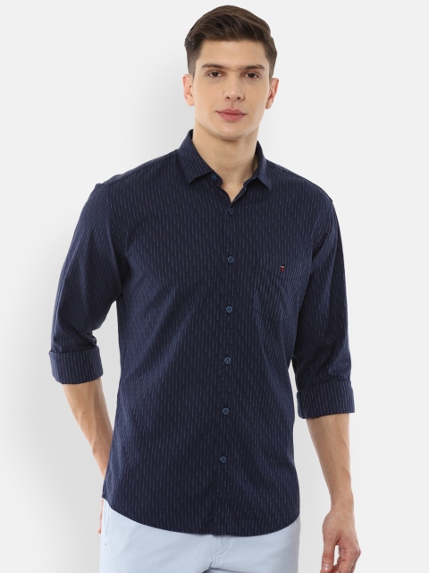 

Louis Philippe Sport Men Navy Blue Slim Fit Printed Pure Cotton Casual Shirt