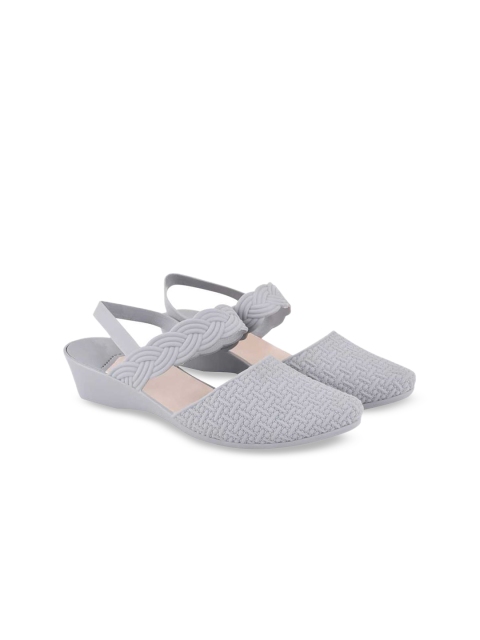 

Try Me Women Grey Textured Ballerinas Flats