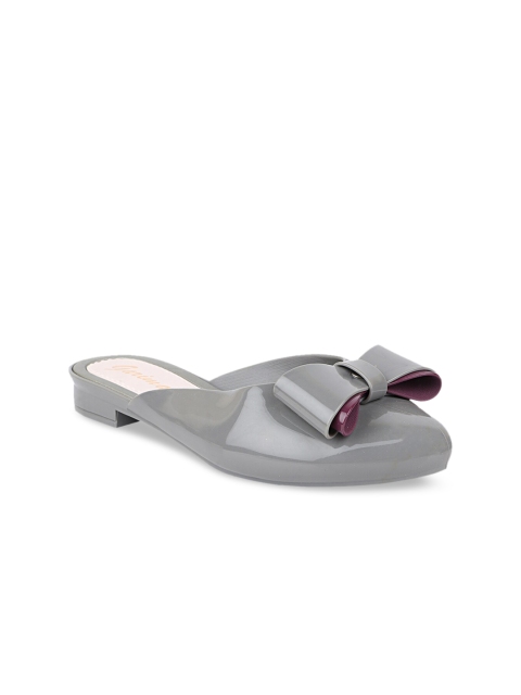 

Try Me Women Grey Mules with Bows Flats