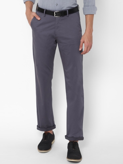 

Allen Solly Men Grey Solid Regular Fit Formal Trousers