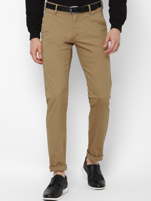 

Allen Solly Men Khaki Solid Slim Fit Trousers