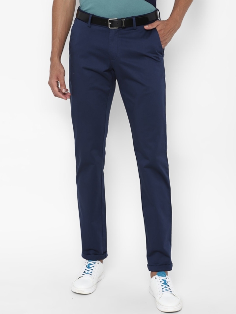 

Allen Solly Men Navy Blue Slim Fit Trousers