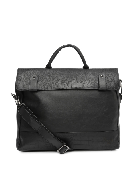 

Baggit Men Black Textured Laptop Bag