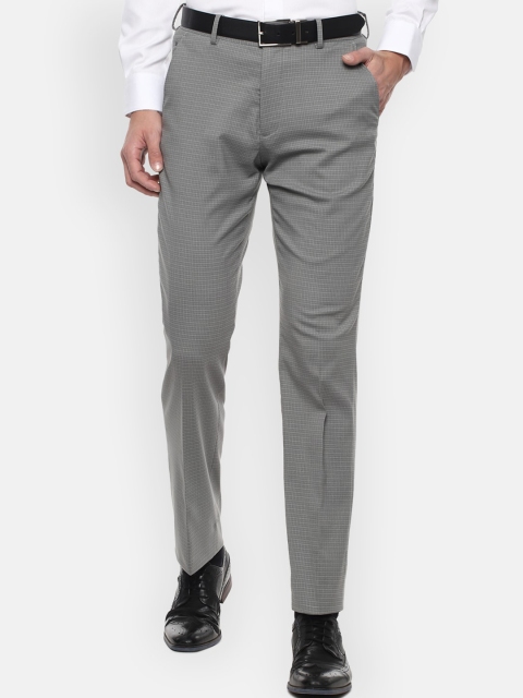 

Louis Philippe Men Grey Trousers
