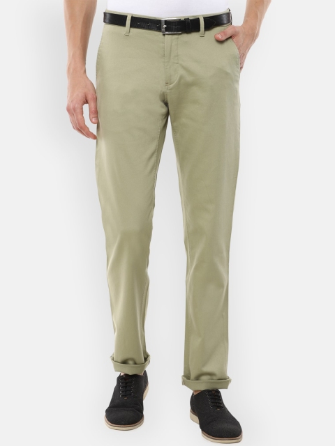 

Louis Philippe Sport Men Olive Green Slim Fit Chinos Trousers