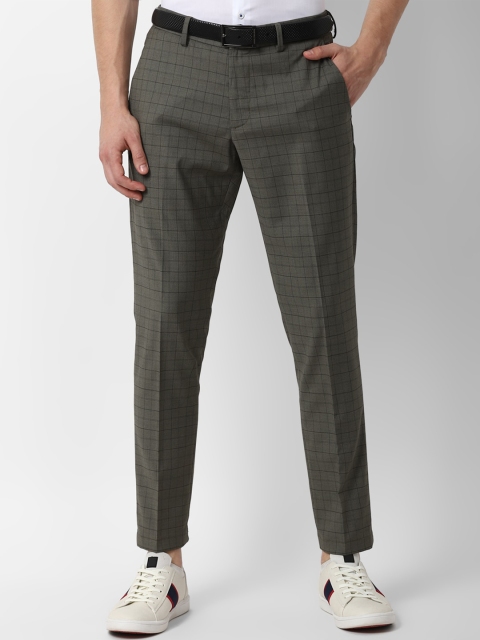 

Louis Philippe Sport Men Grey Checked Slim Fit Trousers