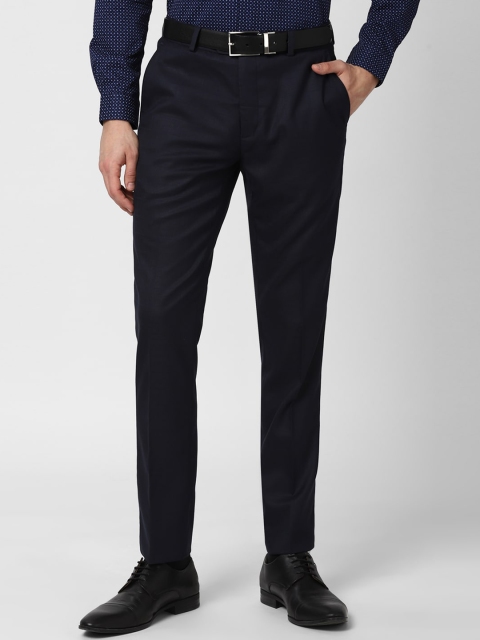 

Peter England Men Navy Blue Slim Fit Formal Trousers