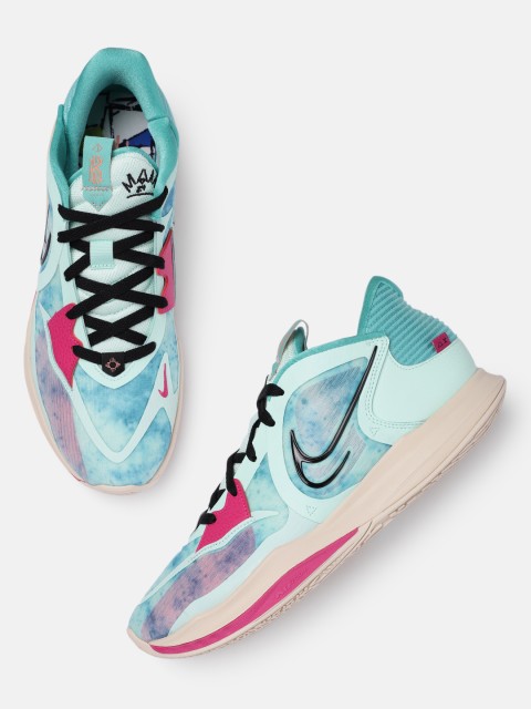 

Nike Men Mint Green and Pink KYRIE LOW 5 COMMUNITY EP Basketball Shoes