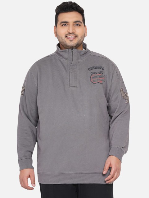 

Santonio Men Grey Printed Sweatshirt