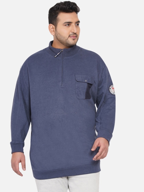 

Santonio Plus Size Men Navy Blue Sweatshirt