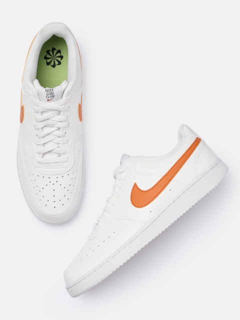 

Nike Men White Court Vision Low Next Nature Sneakers