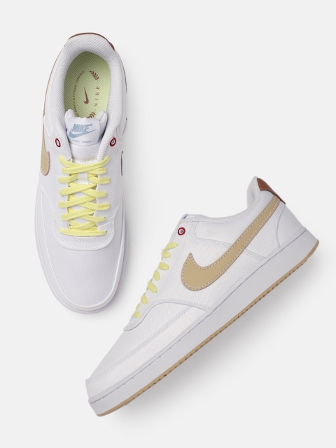 

Nike Men White Solid Court Vision Low Canvas Regular Sneakers
