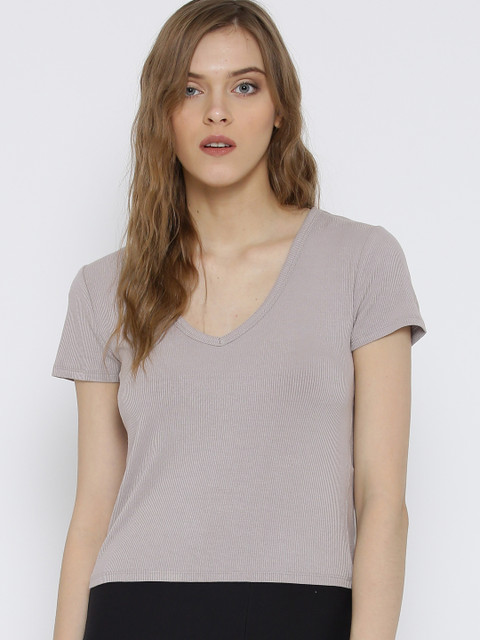

FOREVER 21 Women Grey Top