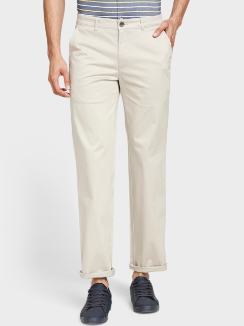 

ColorPlus Men Khaki Solid Regular Fit Trousers