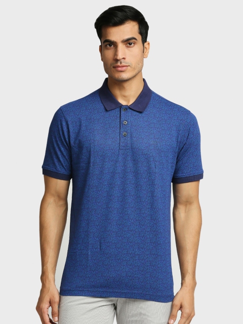 

ColorPlus Men Blue Polo Collar Cotton T-shirt