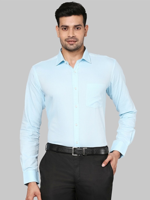 

Park Avenue Men Turquoise Blue Solid Formal Shirt