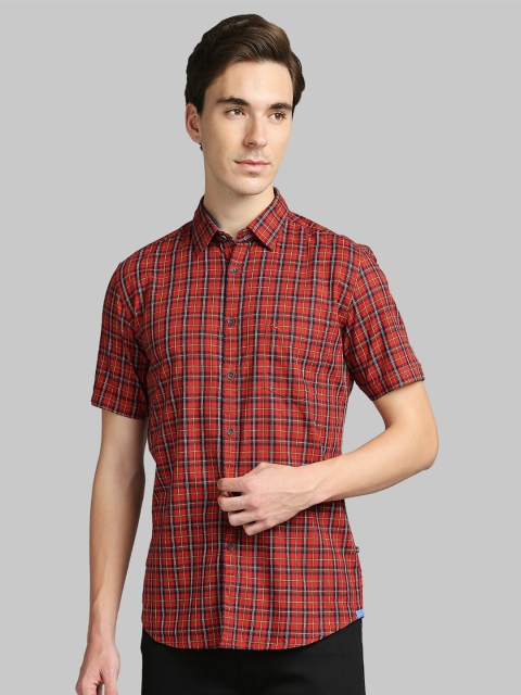 

Parx Men Yellow Slim Fit Tartan Checks Checked Casual Shirt