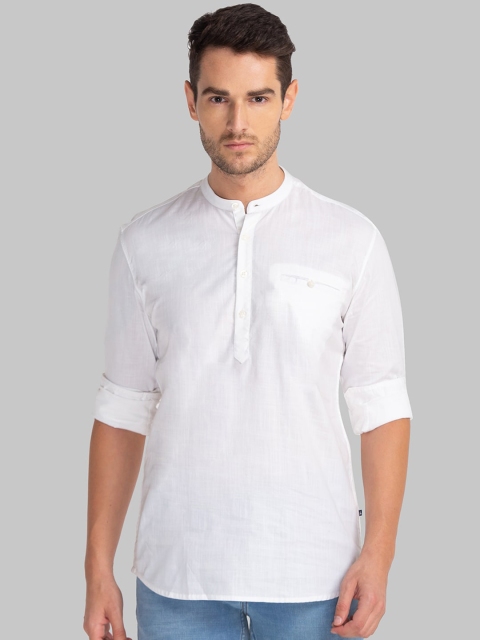 

Parx Men White Slim Fit Casual Cotton Shirt