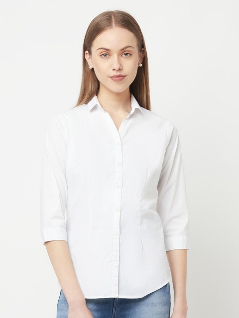 

Crimsoune Club Women White Slim Fit Casual Shirt