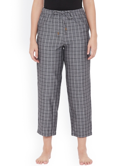 

Style SHOES Women Black & Grey Checked Cotton Lounge Pants