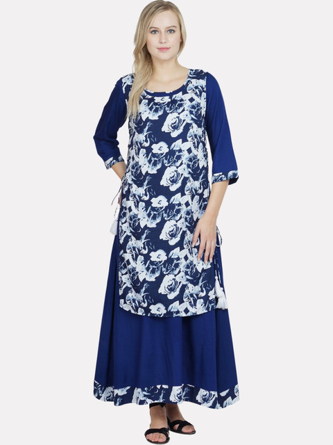 

KALINI Women Multicoloured Floral Printed Tiering Anarkali Kurta, Multi
