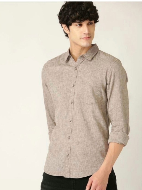 

Emerals Men Camel Brown Standard Casual Shirt