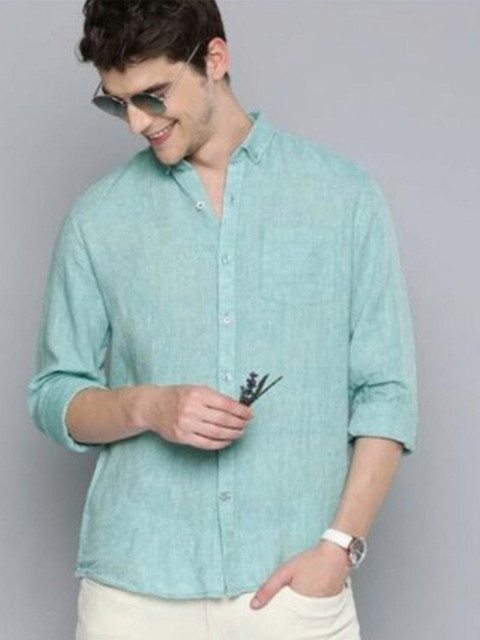 

Emerals Men Green Standard Casual Shirt