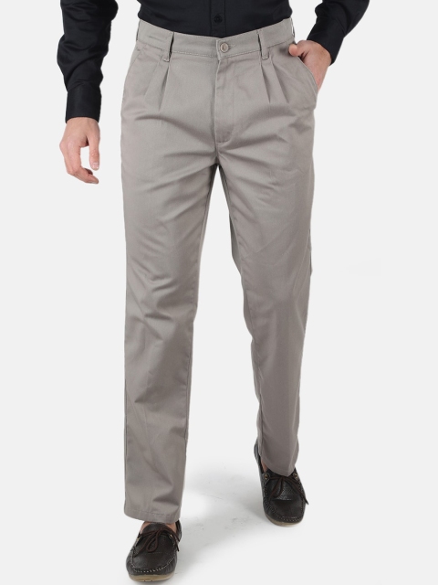 

Monte Carlo Men Grey Smart Pleated Chinos Trousers