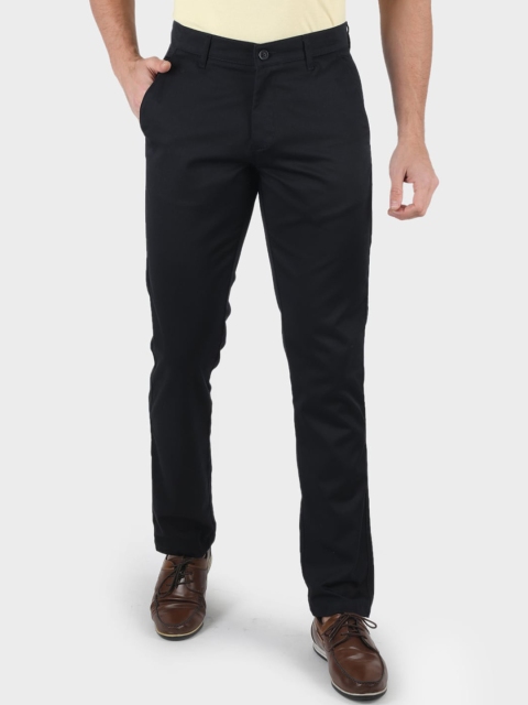 

Monte Carlo Men Blue Solid Smart Regular Fit Chinos Trousers