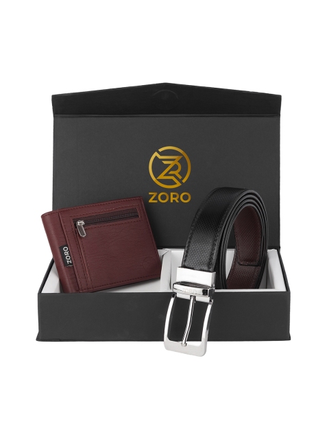 

ZORO Men Black & Brown Solid Accessory Gift Set