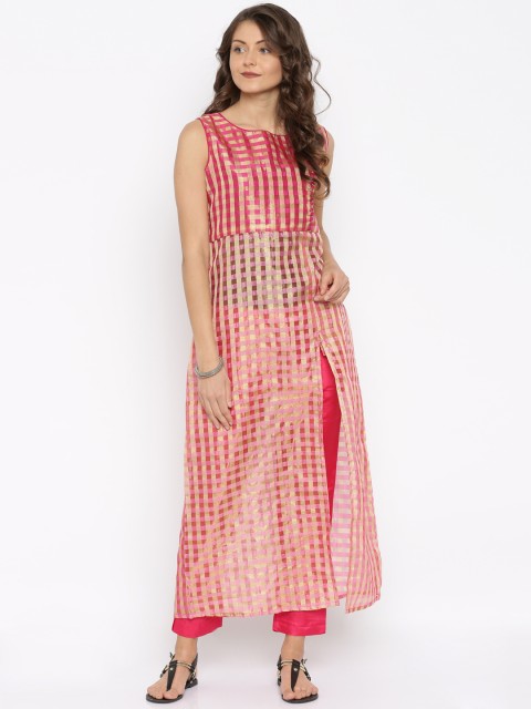 

Jashn Pink Straight Kurta
