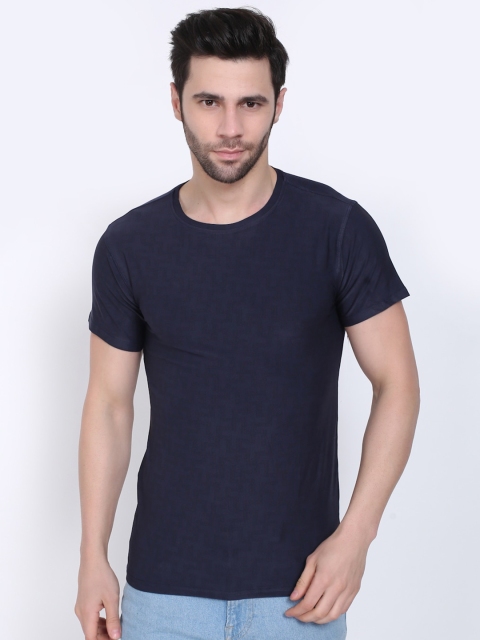 

Camey Men Navy Blue Pockets T-shirt