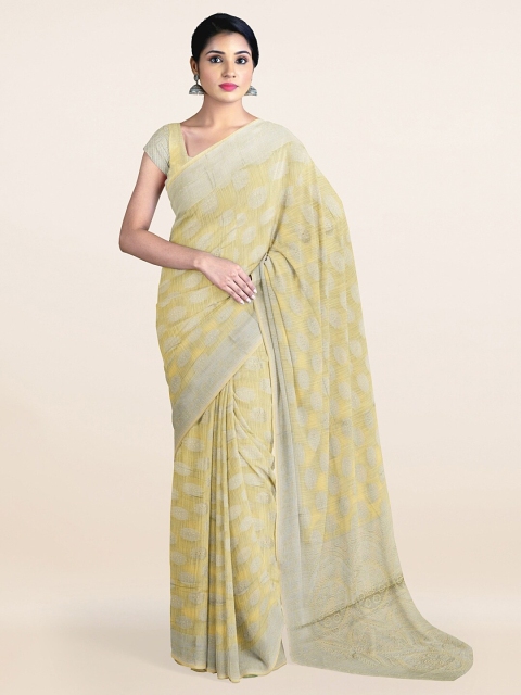 

Pothys Yellow Woven Design Pure Cotton Saree