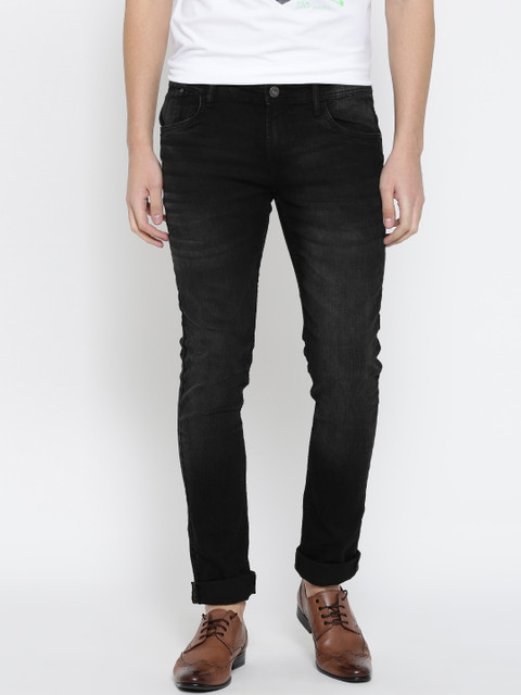 

BLEND Men Black Cirrus Skinny Fit Washed Stretchable Jeans